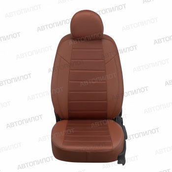 Чехлы сидений (экокожа/алькантара) Автопилот KIA Cerato  1 LD (2004-2007) хэтчбэк (коричневый)