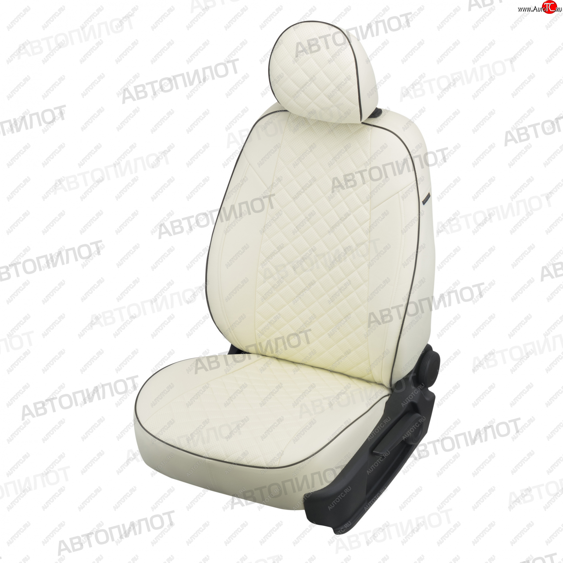 14 249 р. Чехлы сидений (экокожа, GT Line) Автопилот Ромб KIA Cerato 4 BD дорестайлинг седан (2018-2021) (белый)  с доставкой в г. Майкоп