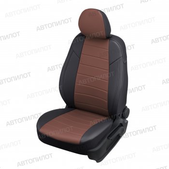 8 249 р. Чехлы сидений (экокожа) Автопилот KIA Cerato 4 BD дорестайлинг седан (2018-2021) (черный/темно-коричневый)  с доставкой в г. Майкоп. Увеличить фотографию 5