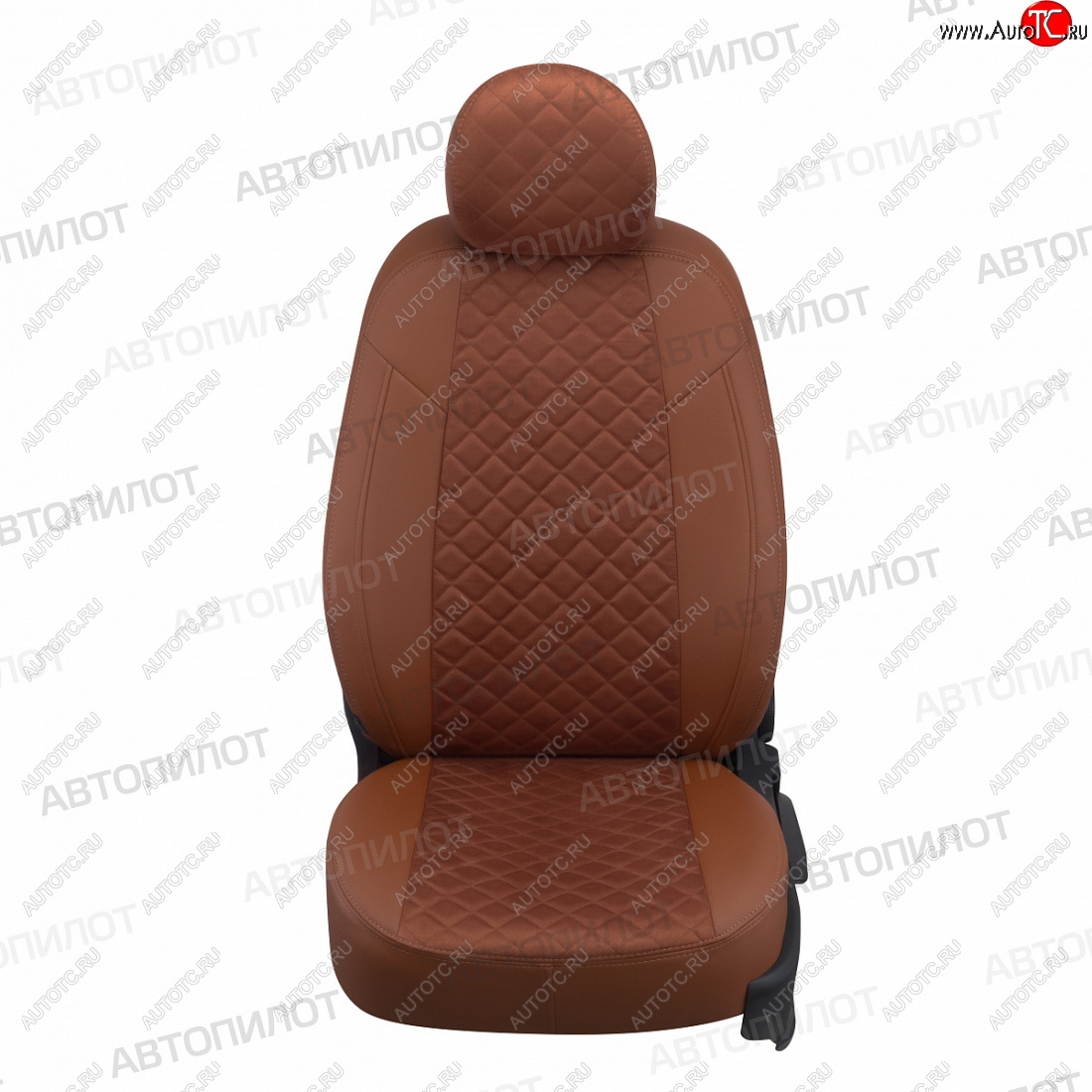 14 449 р. Чехлы сидений (экокожа/алькантара) Автопилот Ромб  KIA Magentis (2005-2010) (коричневый)  с доставкой в г. Майкоп