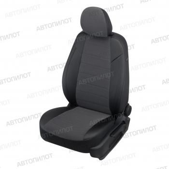 Чехлы на сиденья Велюр (раздельная 40/60 + вырез под подлокотник экокожа) Автопилот Mazda 3/Axela BK дорестайлинг седан (2003-2006) (черный)
