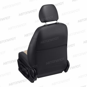 8 249 р. Чехлы на сиденья Алькантара (раздел. 40/60 экокожа) Автопилот Nissan Juke 1 YF15 дорестайлинг (2010-2014) (черный/бежевый)  с доставкой в г. Майкоп. Увеличить фотографию 5