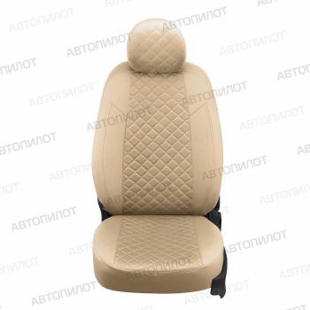 8 499 р. Чехлы на сиденья Алькантара ромб (раздел. 40/60 экокожа) Автопилот Nissan Juke 1 YF15 дорестайлинг (2010-2014) (бежевый)  с доставкой в г. Майкоп. Увеличить фотографию 3