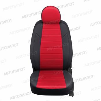 13 649 р. Чехлы на сиденья Алькантара (раздел. 40/60 экокожа) Автопилот Nissan Micra K12 5 дв. дорестайлинг (2002-2005) (черный/красный)  с доставкой в г. Майкоп. Увеличить фотографию 3