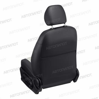 13 849 р.  Чехлы на сиденья Экокожа (раздел. 40/60 экокожа) Автопилот Nissan X-trail 3 T32 дорестайлинг (2013-2018) (черный/белый)  с доставкой в г. Майкоп. Увеличить фотографию 6