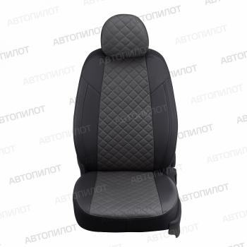 8 749 р.  Чехлы на сиденья Ромб (раздел. 40/60 экокожа) Автопилот  Nissan X-trail  3 T32 (2013-2022) дорестайлинг, рестайлинг (черный/темно-серый)  с доставкой в г. Майкоп. Увеличить фотографию 3