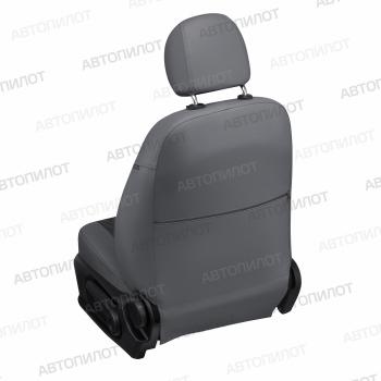 8 749 р. Чехлы на сиденья Ромб (раздел. 40/60 экокожа) Автопилот Nissan X-trail 3 T32 дорестайлинг (2013-2018) (серый/черный)  с доставкой в г. Майкоп. Увеличить фотографию 4