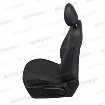 14 249 р. Чехлы на сиденья Ромб (5 мест раздел. 40/60 экокожа) Автопилот Peugeot Partner Tepee (2008-2012) (черный)  с доставкой в г. Майкоп. Увеличить фотографию 5