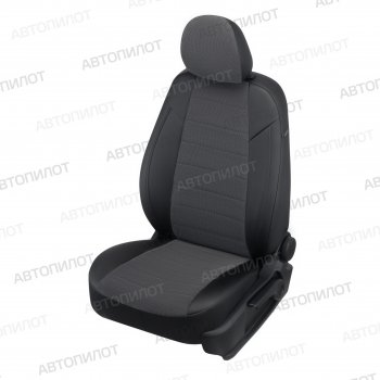8 399 р. Чехлы на сиденья Велюр (Sport раздел. 40/60 без зад. подлок. экокожа) Автопилот Skoda Rapid NH3 дорестайлинг лифтбэк (2012-2017) (черный/федерер)  с доставкой в г. Майкоп. Увеличить фотографию 8