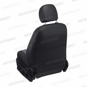 8 749 р. Чехлы на сиденья Алькантара ромб (раздел. 40/60+вырез под подлокот. без молнии+надкрыл. экокожа) Автопилот Toyota Camry XV40 дорестайлинг (2006-2008) (черный/серый)  с доставкой в г. Майкоп. Увеличить фотографию 5
