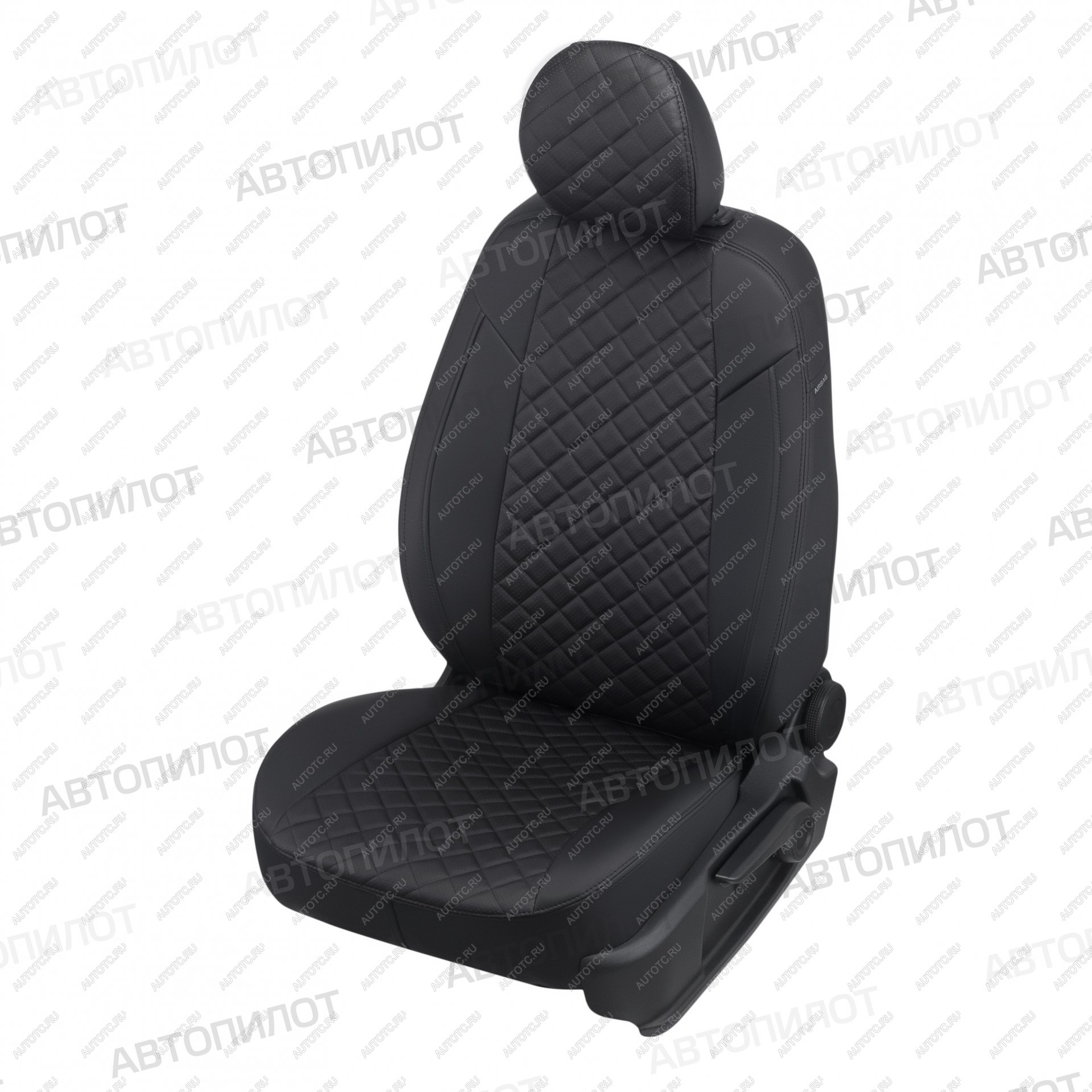 8 749 р. Чехлы на сиденья Ромб (5 мест раздел. 40/60 экокожа) Автопилот Volkswagen Caddy 2K рестайлинг (2015-2020) (черный)  с доставкой в г. Майкоп