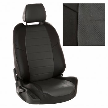 8 399 р.  Чехлы на сиденья Экокожа (к. Sport Line Comfort Line раздел. 40/60 + вырез под подлокот.+ надкрыльн. экокожа) Автопилот  Volkswagen Passat ( B6,  B7) (2005-2015) седан (черный/темно-серый)  с доставкой в г. Майкоп. Увеличить фотографию 2