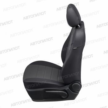 8 399 р.  Чехлы на сиденье Экокожа (раздел. 40/60 экокожа) Автопилот  Volkswagen Polo  5 (2009-2020) седан дорестайлинг, хэтчбек дорестайлинг, седан рестайлинг, хэтчбек рестайлинг (черный/темно-серый)  с доставкой в г. Майкоп. Увеличить фотографию 4