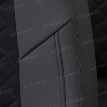 8 499 р. Чехлы на сиденья Алькантара ромб (сплошной экокожа) Автопилот Volkswagen Polo 5 седан дорестайлинг (2009-2015) (черный)  с доставкой в г. Майкоп. Увеличить фотографию 6