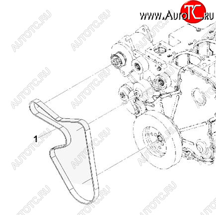 1 259 р. Ремень 8PK1727 6BT, ISLe 3911620 CUMMINS 14278  с доставкой в г. Майкоп