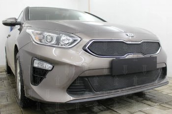 2 999 р. Защитная сетка в бампер (низ, ячейка 3х7 мм) Alfeco Стандарт KIA Ceed 3 CD хэтчбэк (2018-2025) (Чёрная)  с доставкой в г. Майкоп. Увеличить фотографию 5