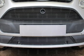 2 999 р. Защитная сетка в бампер (низ, ячейка 3х7 мм) Alfeco Стандарт KIA Ceed 3 CD хэтчбэк (2018-2025) (Чёрная)  с доставкой в г. Майкоп. Увеличить фотографию 6