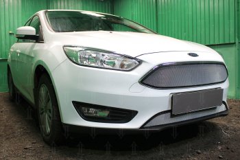 2 999 р. Защитная сетка в бампер (низ, ячейка 3х7 мм) Alfeco Стандарт KIA Ceed 3 CD хэтчбэк (2018-2025) (Чёрная)  с доставкой в г. Майкоп. Увеличить фотографию 7