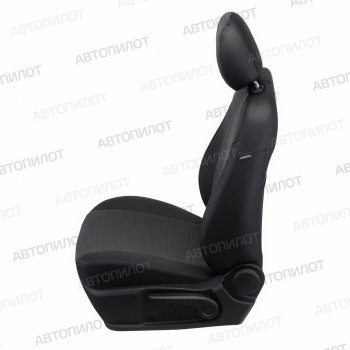 13 649 р. Чехлы сидений (экокожа/велюр) Автопилот Nissan Micra K12 5 дв. дорестайлинг (2002-2005) (черный/федерер)  с доставкой в г. Майкоп. Увеличить фотографию 3