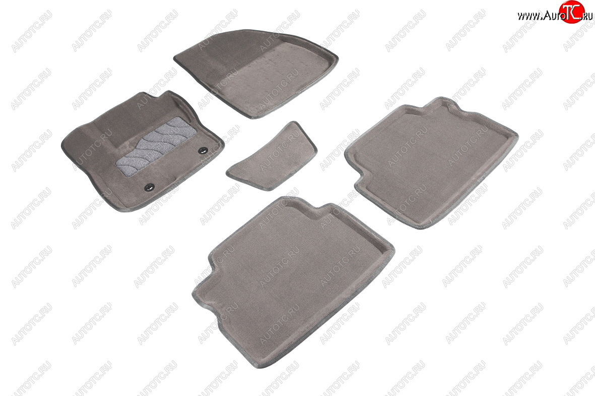 7 049 р. Комплект ковриков салона (ворсовые, 3D) SEINTEX  Ford Kuga  1 (2008-2013) (Серый)  с доставкой в г. Майкоп