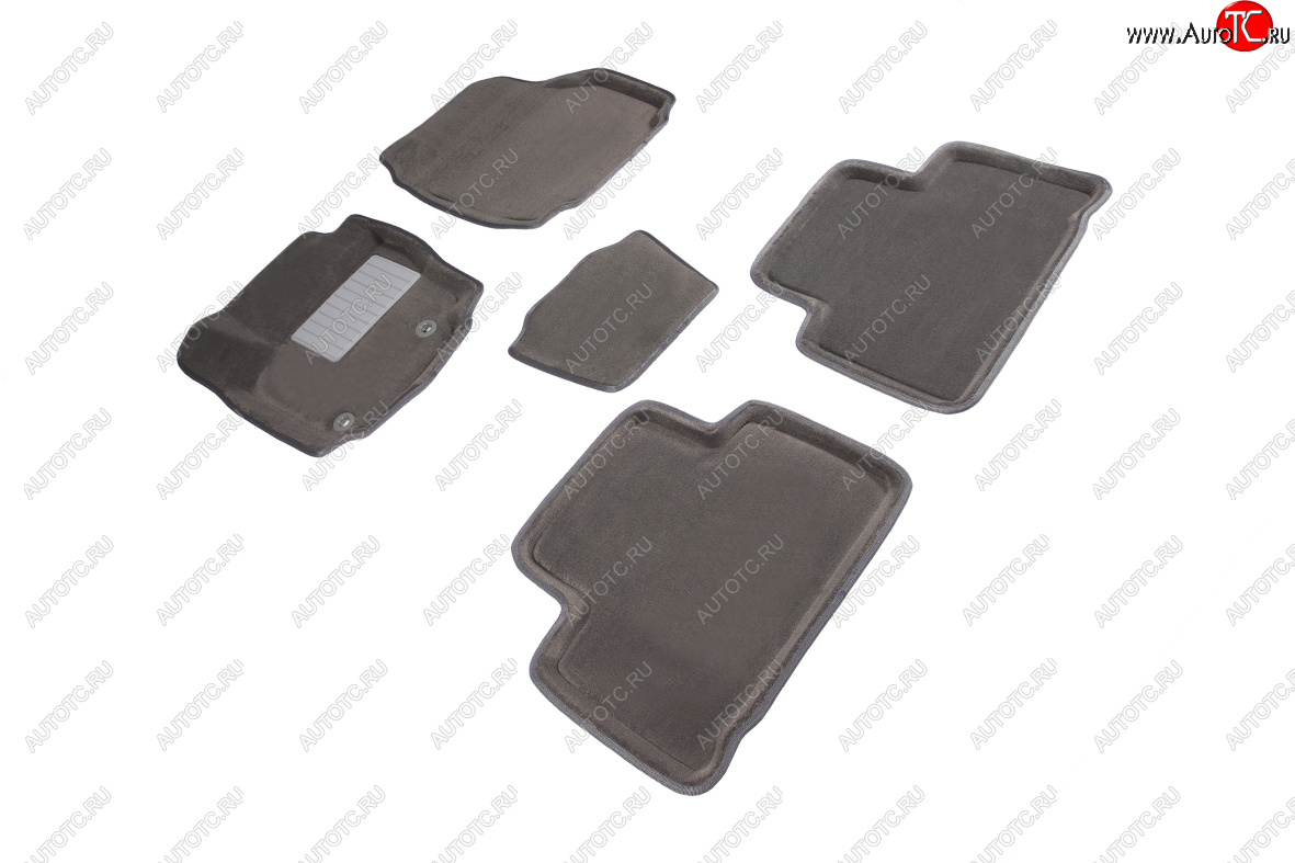 7 049 р. Комплект ковриков салона (ворсовые, 3D) SEINTEX Ford S-Max 1 рестайлинг (2010-2015) (Серый)  с доставкой в г. Майкоп