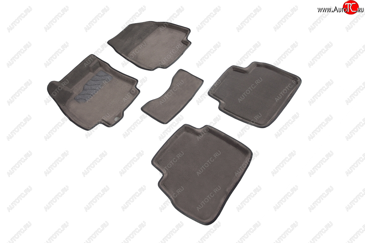 6 709 р. Комплект ковриков салона (ворсовые, 3D) SEINTEX  Nissan Tiida ( 1 хэтчбэк,  1 седан,  1 хэтчбек,  2 хэтчбек) (2004-2019) C11 дорестайлинг, Япония, C11 дорестайлинг, C11 рестайлинг, Япония, C11 рестайлинг, C12 (Серый)  с доставкой в г. Майкоп