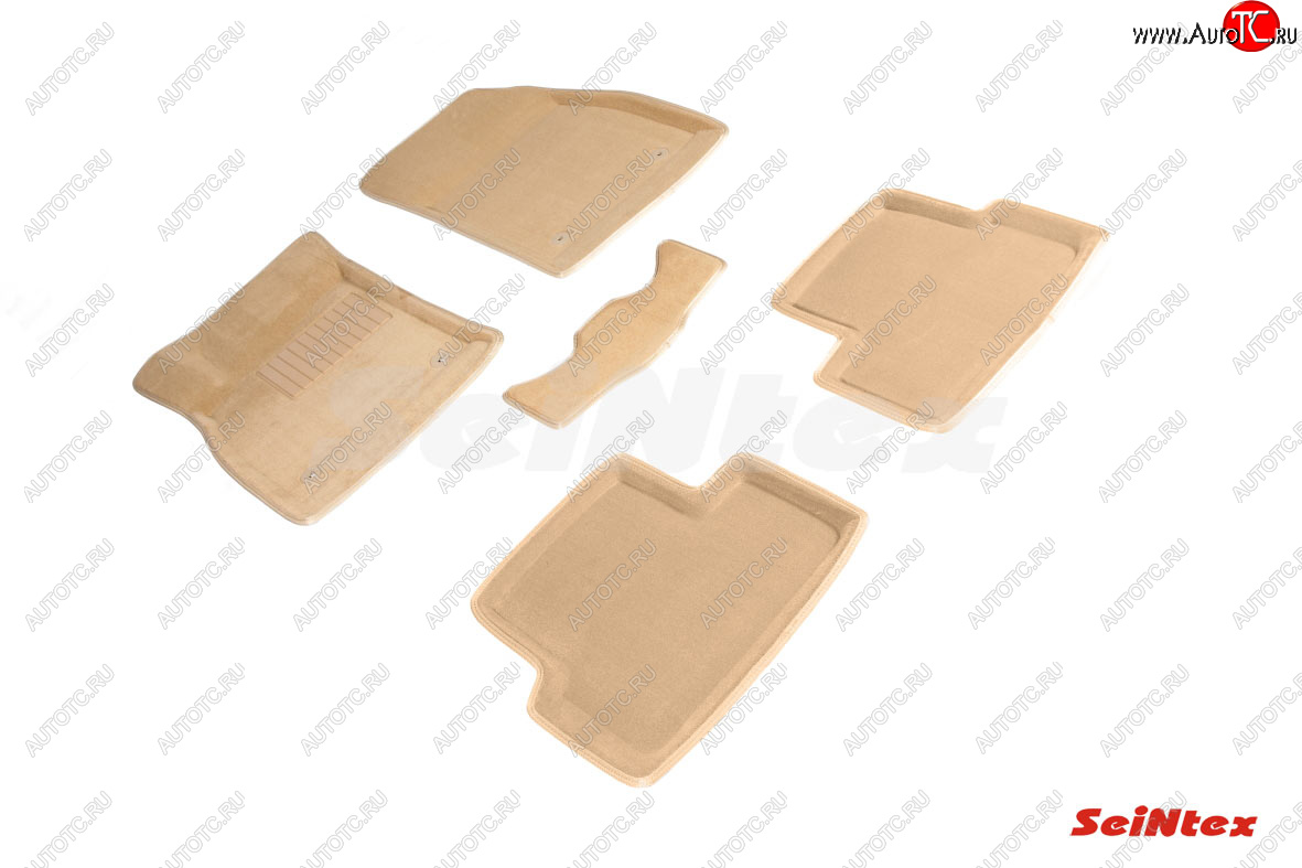 6 699 р. Комплект ковриков салона (ворсовые, 3D) SEINTEX Opel Astra J хэтчбек 5 дв.  рестайлинг (2012-2017) (Бежевый)  с доставкой в г. Майкоп