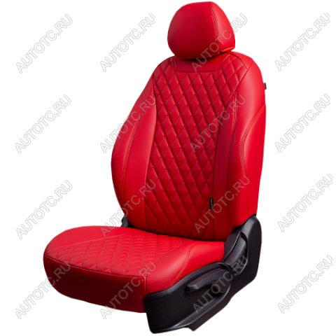 12 749 р. Комплект чехлов для сидений (РЗС 40/60, 3Г Орегон) БАЙРОН Lord Autofashion  KIA Ceed  3 CD (2018-2025) универсал, хэтчбэк (красный, вставка красная, строчка красная)  с доставкой в г. Майкоп