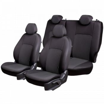 5 549 р. Комплект чехлов для сидений (ЦЗС Жаккард) Дублин Lord Autofashion  Лада Нива 4х4  2121 (1977-2019) 3 дв. дорестайлинг (черный, вставка Ёж белая)  с доставкой в г. Майкоп. Увеличить фотографию 6