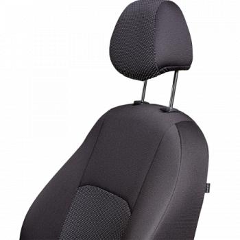 5 549 р. Комплект чехлов для сидений (ЦЗС Жаккард) Дублин Lord Autofashion  Лада Нива 4х4  2121 (1977-2019) 3 дв. дорестайлинг (черный, вставка Ёж белая)  с доставкой в г. Майкоп. Увеличить фотографию 7