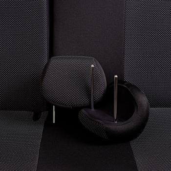 5 549 р. Комплект чехлов для сидений (ЦЗС Жаккард) Дублин Lord Autofashion  Лада Нива 4х4  2121 (1977-2019) 3 дв. дорестайлинг (черный, вставка Ёж белая)  с доставкой в г. Майкоп. Увеличить фотографию 8