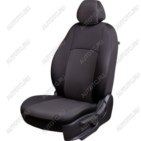 5 549 р. Комплект чехлов для сидений (ЦЗС Жаккард) Дублин Lord Autofashion  Лада Нива 4х4  2121 (1977-2019) 3 дв. дорестайлинг (черный, вставка Стежок серая)  с доставкой в г. Майкоп