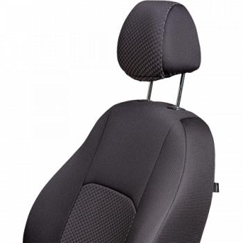5 549 р. Комплект чехлов для сидений (ЦЗС Жаккард) Дублин Lord Autofashion  Лада Нива 4х4  2121 (1977-2019) 3 дв. дорестайлинг (черный, вставка Стежок серая)  с доставкой в г. Майкоп. Увеличить фотографию 6
