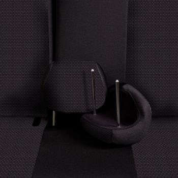 5 549 р. Комплект чехлов для сидений (ЦЗС Жаккард) Дублин Lord Autofashion  Лада Нива 4х4  2121 (1977-2019) 3 дв. дорестайлинг (черный, вставка Стежок серая)  с доставкой в г. Майкоп. Увеличить фотографию 7