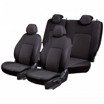 5 549 р. Комплект чехлов для сидений (ЦЗС Жаккард) Дублин Lord Autofashion  Лада Нива 4х4  2121 (1977-2019) 3 дв. дорестайлинг (черный, вставка Стежок серая)  с доставкой в г. Майкоп. Увеличить фотографию 2