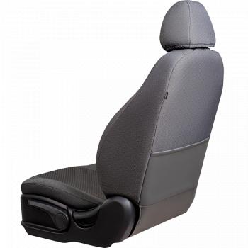 5 249 р. Комплект чехлов для сидений (ЦЗС Жаккард) Дублин Lord Autofashion  Лада Нива 4х4  2121 - нива 4х4  2121 (серый, вставка Стежок серая)  с доставкой в г. Майкоп. Увеличить фотографию 2