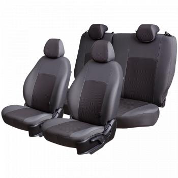 5 249 р. Комплект чехлов для сидений (ЦЗС Жаккард) Дублин Lord Autofashion  Лада Нива 4х4  2121 - нива 4х4  2121 (серый, вставка Стежок серая)  с доставкой в г. Майкоп. Увеличить фотографию 3
