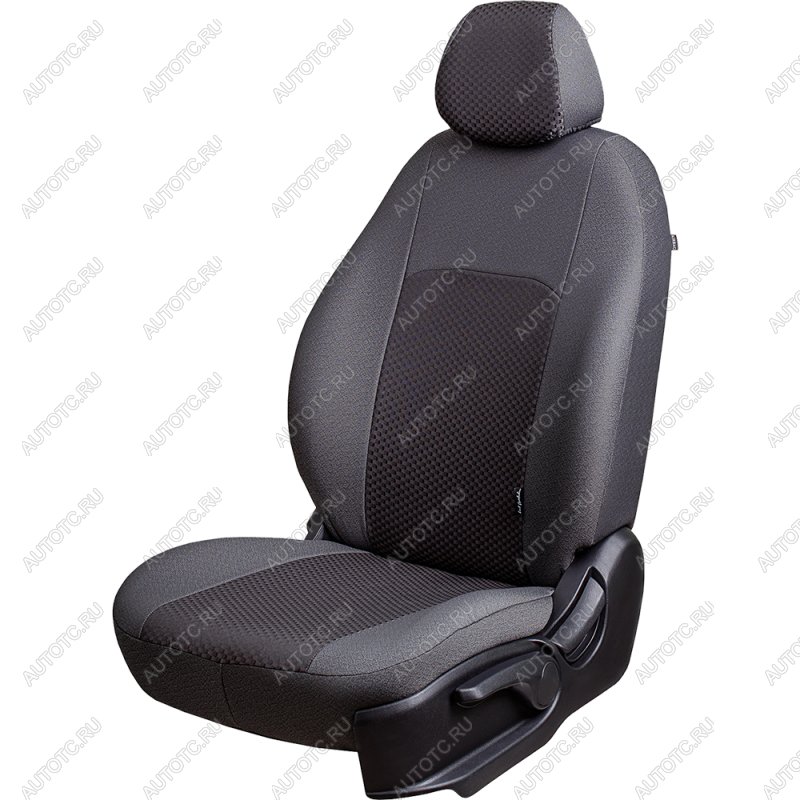 5 249 р. Комплект чехлов для сидений (ЦЗС Жаккард) Дублин Lord Autofashion  Лада Нива 4х4  2121 - нива 4х4  2121 (серый, вставка Стежок серая)  с доставкой в г. Майкоп