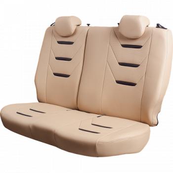 7 999 р. Комплект чехлов для сидений (РЗС 60/40+подлок. 3Г Орегон) ТУРИН-2 Lord Autofashion  Nissan Qashqai  2 (2013-2022) J11 дорестайлинг, J11 рестайлинг (бежевый, вставка бежевая+черная, строчка бежевая)  с доставкой в г. Майкоп. Увеличить фотографию 3