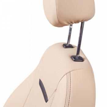 7 999 р. Комплект чехлов для сидений (РЗС 60/40+подлок. 3Г Орегон) ТУРИН-2 Lord Autofashion  Nissan Qashqai  2 (2013-2022) J11 дорестайлинг, J11 рестайлинг (бежевый, вставка бежевая+черная, строчка бежевая)  с доставкой в г. Майкоп. Увеличить фотографию 2