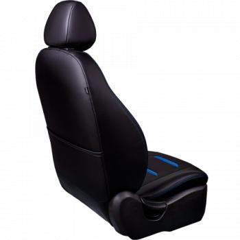 7 999 р. Комплект чехлов для сидений (РЗС 60/40+подлок. 3Г Орегон) ТУРИН-2 Lord Autofashion  Nissan Qashqai  2 (2013-2022) J11 дорестайлинг, J11 рестайлинг (черный, вставка черная+синяя, строчка синяя)  с доставкой в г. Майкоп. Увеличить фотографию 3
