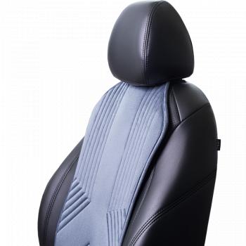 2 599 р. Накидка на сиденье (1 место Афины) ЛЮКС ст ВАН ВЭЙ Lord Autofashion   (серо-голубой, строчка серо-голубая)  с доставкой в г. Майкоп. Увеличить фотографию 3