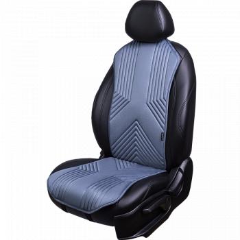 Накидка на сиденье (1 место Афины) ЛЮКС ст ВАН ВЭЙ Lord Autofashion  (серо-голубой, строчка серо-голубая)