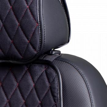 1 299 р. Накидка на сиденье (1 место Атланта) МОНРО ст РОМБ Lord Autofashion    с доставкой в г. Майкоп. Увеличить фотографию 2
