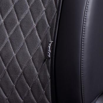 1 259 р. Накидка на сиденье (1 место Софа) МОНРО ст РОМБ Lord Autofashion   (серый, строчка серая)  с доставкой в г. Майкоп. Увеличить фотографию 3