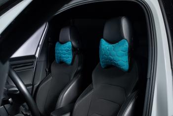439 р. Подушка-косточка (Илана+Афины) КОСТОЧКА ст СОТА Lord Autofashion Mazda CX-3 DK дорестайлинг (2014-2018) (черный, бирюзовый, строчка бежевая)  с доставкой в г. Майкоп. Увеличить фотографию 5