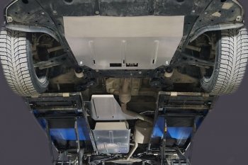 Защиты комплект (картер и кпп, бака, заднего редуктора) 2.0T 4WD ТСС Тюнинг GAC GN8 (2020-2023) (алюминий 4 мм)