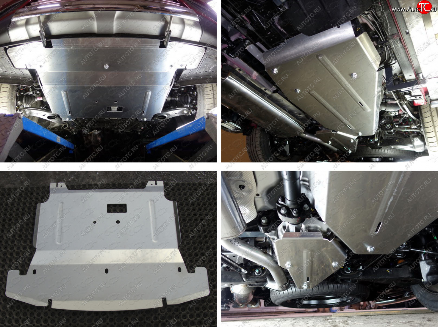 32 599 р. Защиты комплект (картер, кпп, дифференциал, бак) ТСС Тюнинг  Hyundai Santa Fe  DM (2015-2019) рестайлинг (алюминий 4 мм)  с доставкой в г. Майкоп