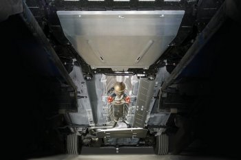 Защиты комплект (картер, кпп, бак, адсорбер, топливопровод) ТСС Тюнинг JAC JS4 (2021-2025), Москвич 6 (2023-2025) (алюминий 4 мм)