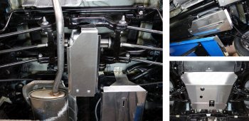 Защиты комплект (картер, кпп, задний дифференциал, бак) ТСС Тюнинг Nissan Terrano  D10 (2016-2022), Renault Duster  HS (2015-2021), Renault Kaptur (2016-2020) (алюминий 4 мм)